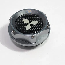 GUNMETAL CARBON FIBER OIL CAP FOR 08-15 MITSUBISHI LANCER EVO X RALLIART EMBLEM