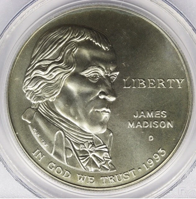 1993 D JAMES MADISON Silver Dollar $1 MS70 PCGS💥FLAWLESS QUALITY💥 - Image 3 of 4