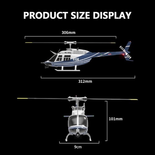 For RC ERA C138 Bell 206 1:33 Barometer Fixed Height 3D Aircraft HelicopterB8 - Picture 10 of 26