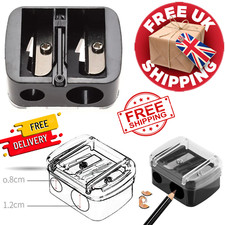Eyeliner Sharpener Dual Holes | Compact Metal Plastic Makeup Pencil Sharpener UK