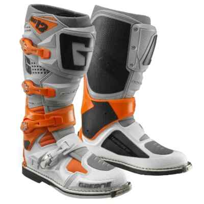 NEU GAERNE SG12 STIEFEL ORANGE GRAU WEISS MOTOCROSS MX OFF ROAD ERWACHSENE GÜNSTIG ANGEBOT