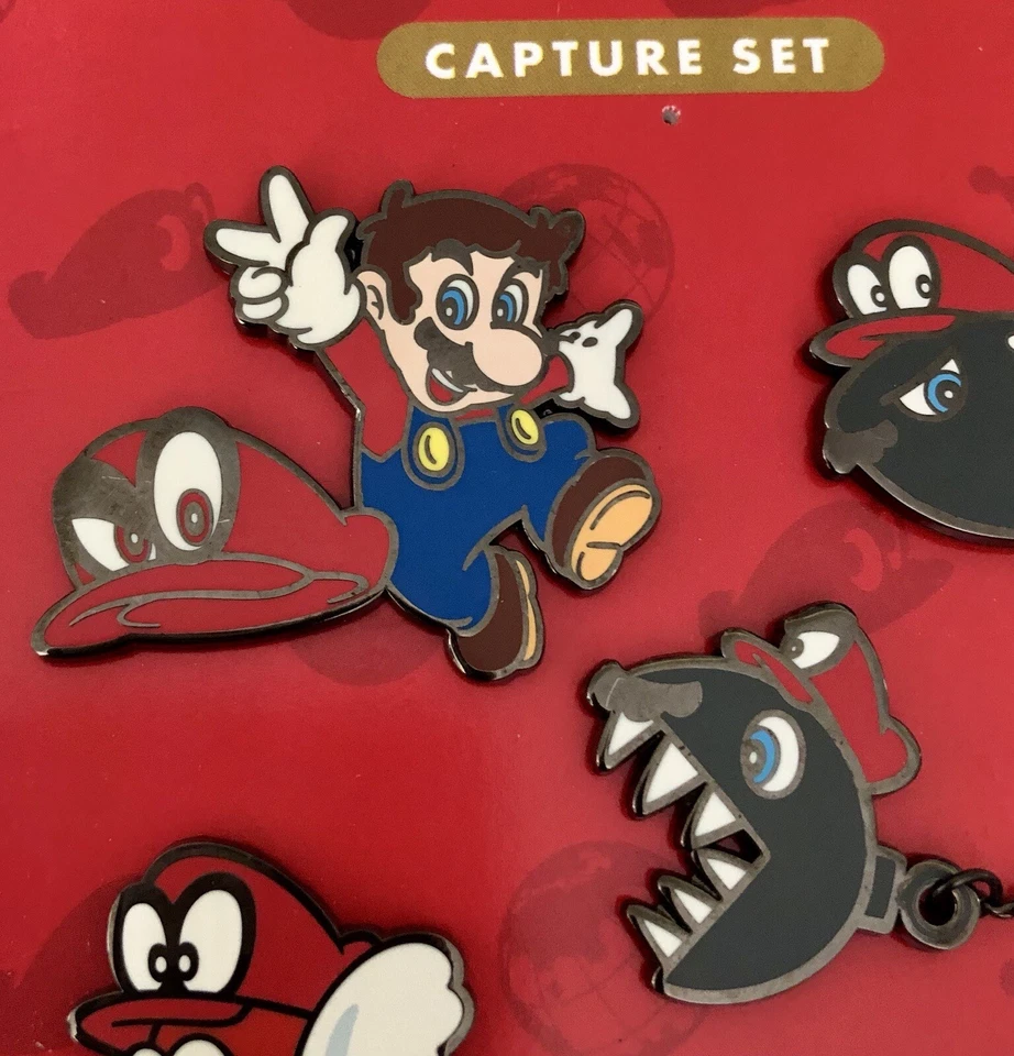 Nintendo Super Mario Pins Set Pinny Arcade HTF 2018 Odyssey Capture - Image 3 of 4