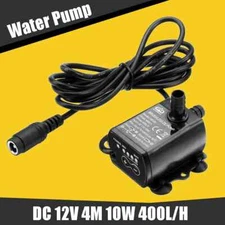 DC 12V 4M 10W Mini Submersible Water Pump 400L/H Flow Rate Brushless Motor