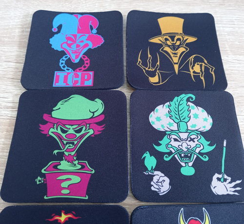 Insane Clown Posse 6 Jokers cards Neoprene Coasters ICP Juggalo Twiztid - Picture 5 of 6