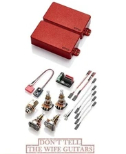 EMG GTV Glenn Tipton Vengeance Red Active Humbucker Set Long Shaft Pots & Wiring