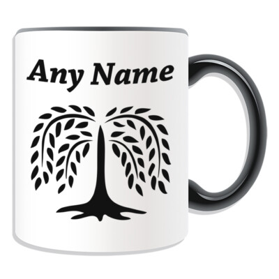 Personalisierte Geschenk Willow Tree Tasse Tasse Geburtstag Weihnachten Name Text Ihn Ihr Kind