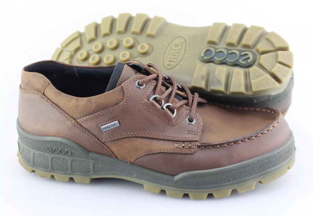 Men s ECCO Track 25 Low Brown Leather Boots Size US 9 EUR 43 eBay