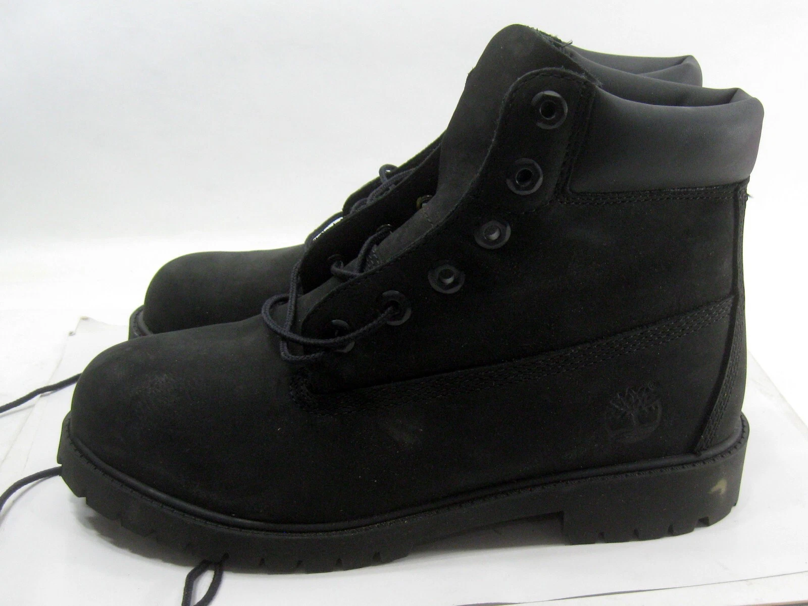 12907 Timberland 6 pollici stivali premium in pelle nera GIOVENTÙ TAGLIA 6