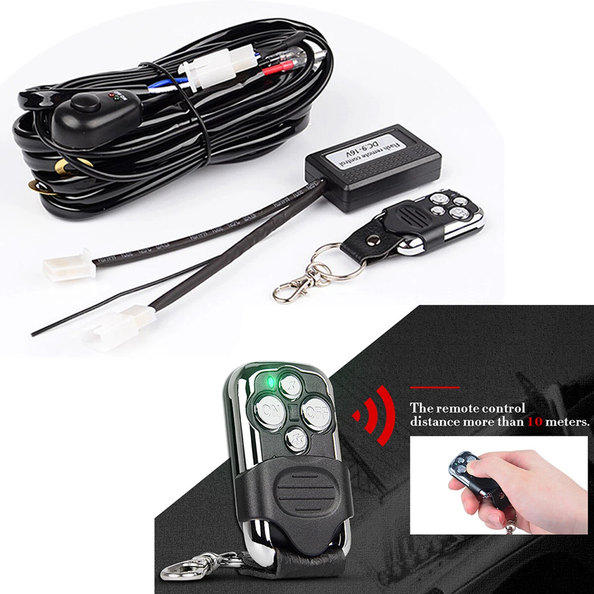 Car LED Light Bar 3 Model Wireless Remote Controller Switch Wire Harness New