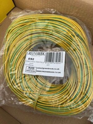 Greenbrook grün gelb elektrische Erdungshülse PVC 2mm