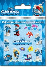THE SMURFS 104 GLITTER STICKERS AUTOCOLLANTS 