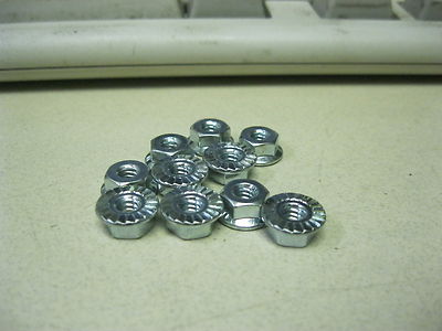 NUT, FLANGED SERRATED LOCKING MCMASTER CARR #94831A011 (10PCS) NEW