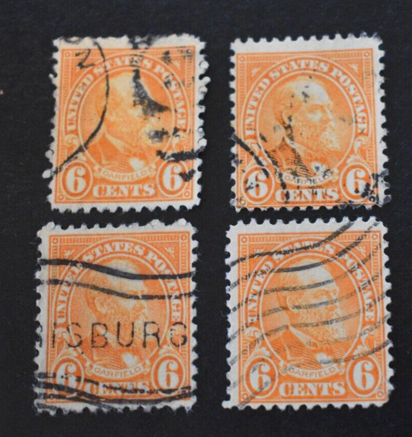 4 - 1927 US Stamp Scott #638 - 6 Cent - Garfield - Used/NH/NG/VF