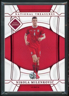 2022 NIKOLA MILENKOVIC 10/11 PANINI NATIONAL TREASURES FIFA ROAD TO WORLD CUP