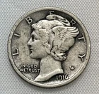 1916 Mercury Dime