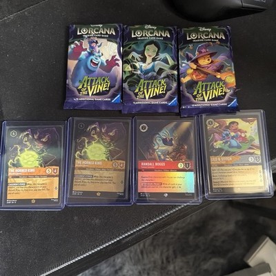 Disney Lorcana Attack Of The Vine geöffnete Booster Box mit Hits enthalten