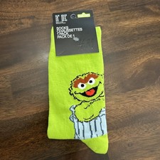 Oscar the Grouch Men's Crew Socks Sesame Street Size 6-12