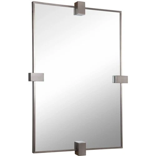 Uttermost 08189 Bateau 37.25 X 25.25 inch Plated Brushed Gun Metal Mirror - Picture 4 of 5