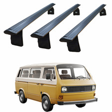 For Volkswagen Transporter T3 1980-1990 Roof Rack Cross Bars Rain Gutters Black