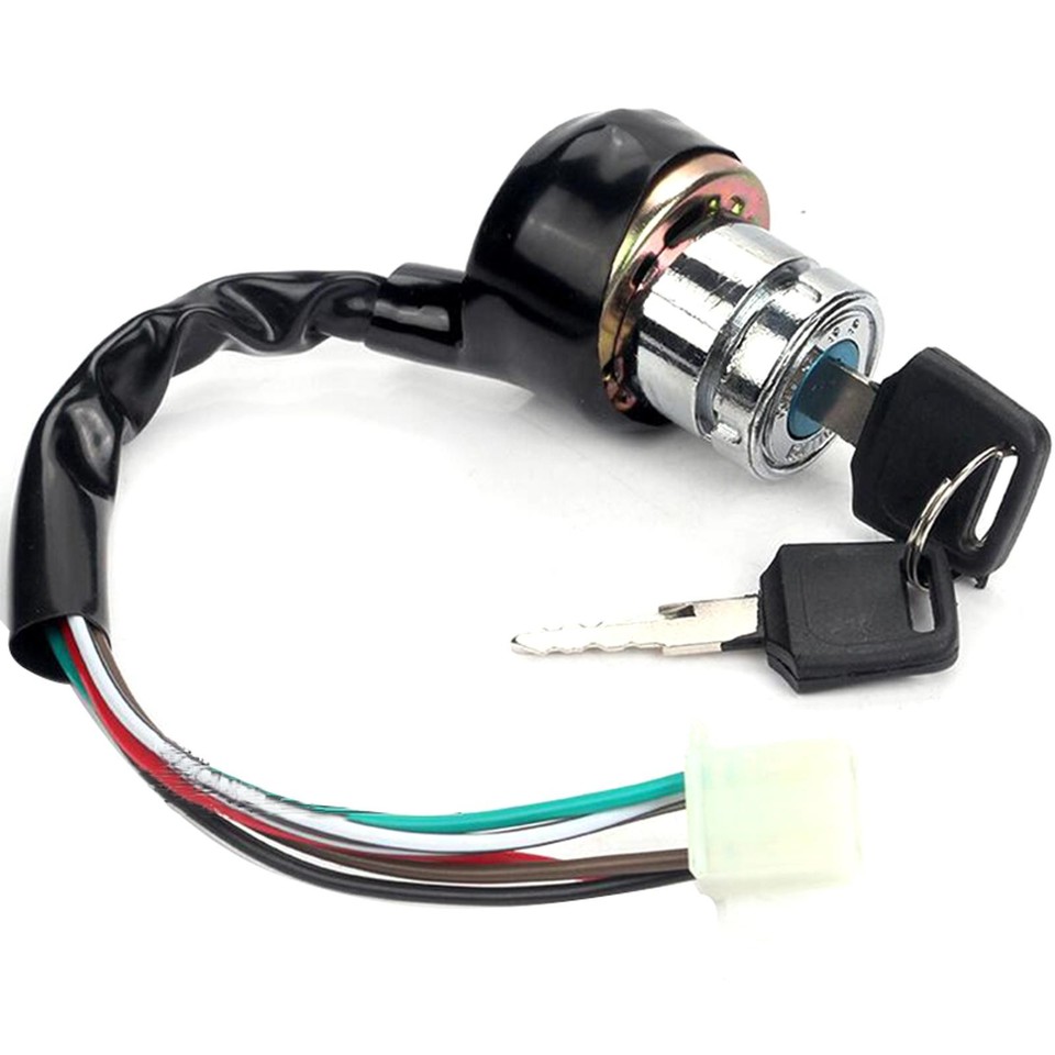 Universal Motorcycle Ignition Switch ATV Karting Electric Key 6 Wire On ...