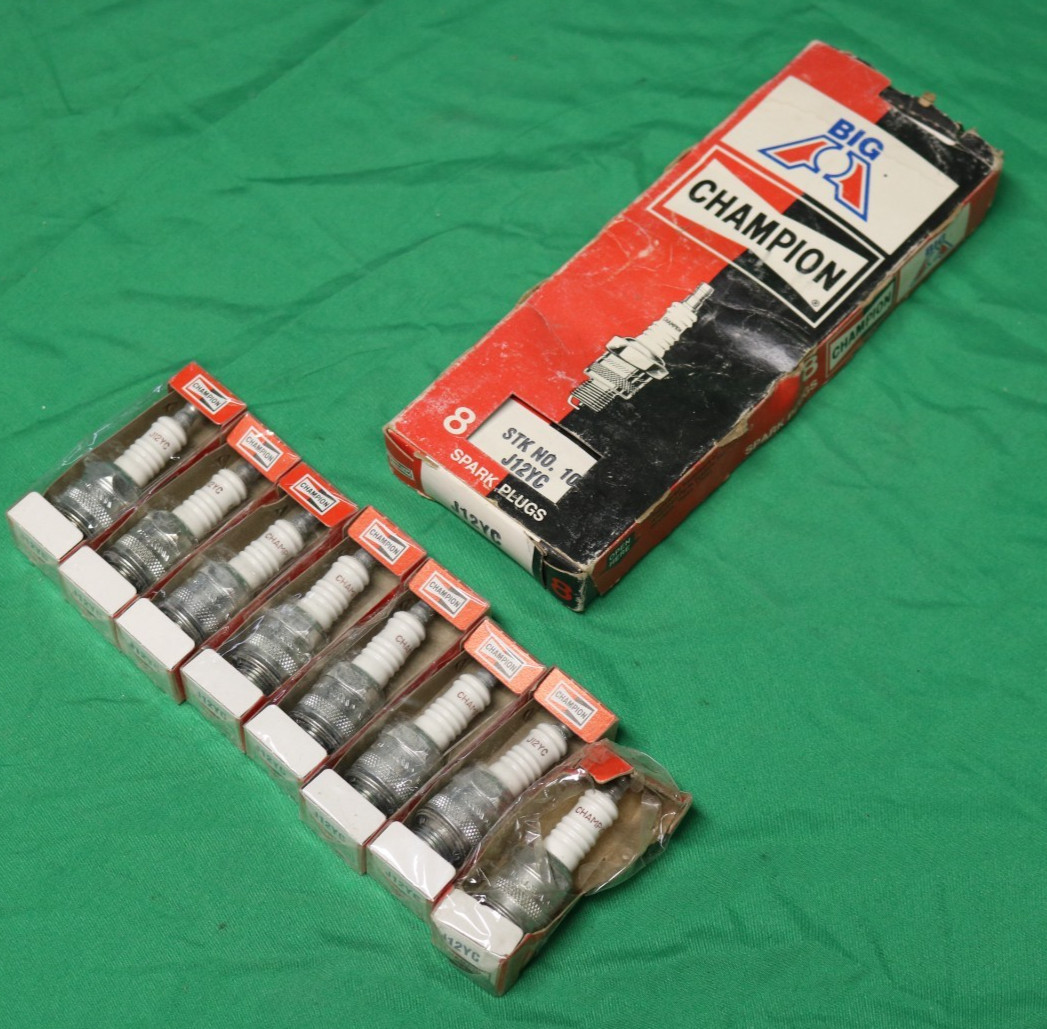 NOS 8 Champion Copper Plus Spark Plugs J12YC - Made in USA