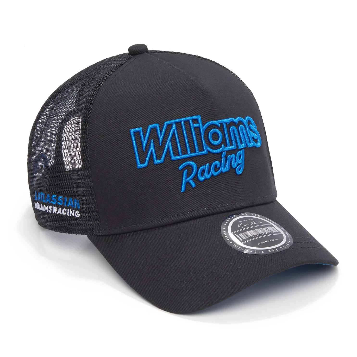 Williams Racing X Fresh Ego Embroidered Trucker Baseball Cap Unisex - Black/Blue
