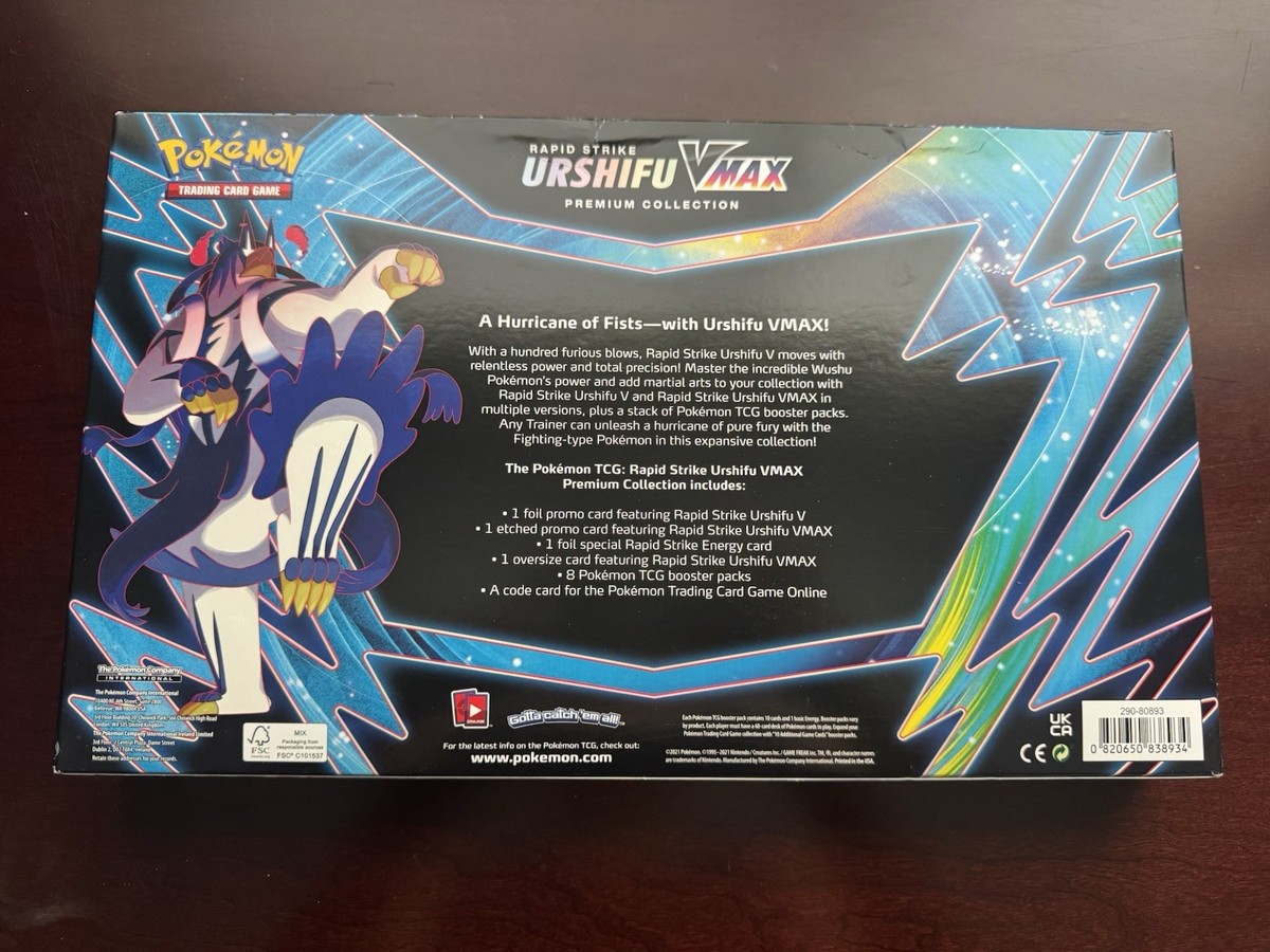 ポケモントレーディングカードゲームラピッドストライクウルシフVMAXプレミアム Pokemon TCG Rapid Strike Urshifu Collection Box - 29080893 for