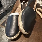 LUCCA LANE , Sz 6.5 Black Leather slip on loafer shoes NEW Very Stylish — photo 4