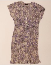 VINTAGE Womens Abstract Pattern Sheath Dress UK 16 Large Multicoloured AO03
