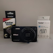 Nikon Coolpix S6800 Digital Camera Black 12X Wide Optical Zoom WiFi 16MP Working