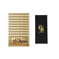 Texas 10 Goldback Starter Pack (10 Dallas Goldbacks & Sleeve)