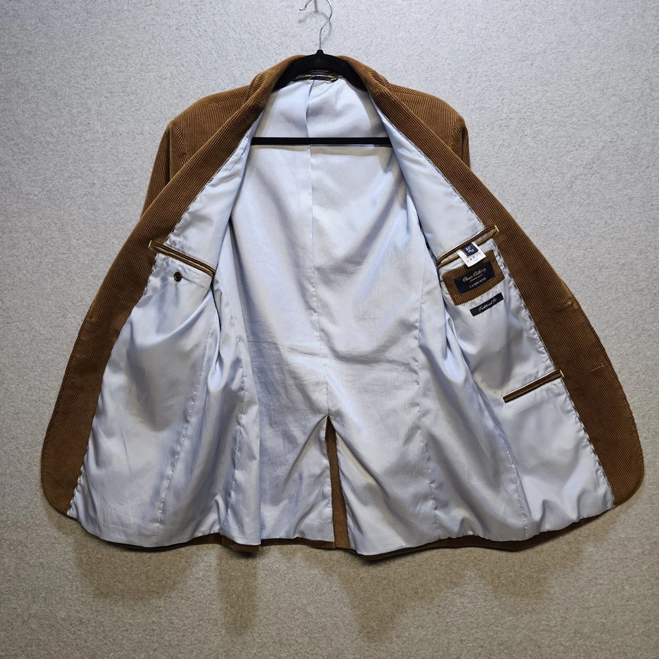 Lands End Sport Coat Size 40R Brown Corduroy 2 Button Cotton Blazer Classic Fit - Image 4 of 4