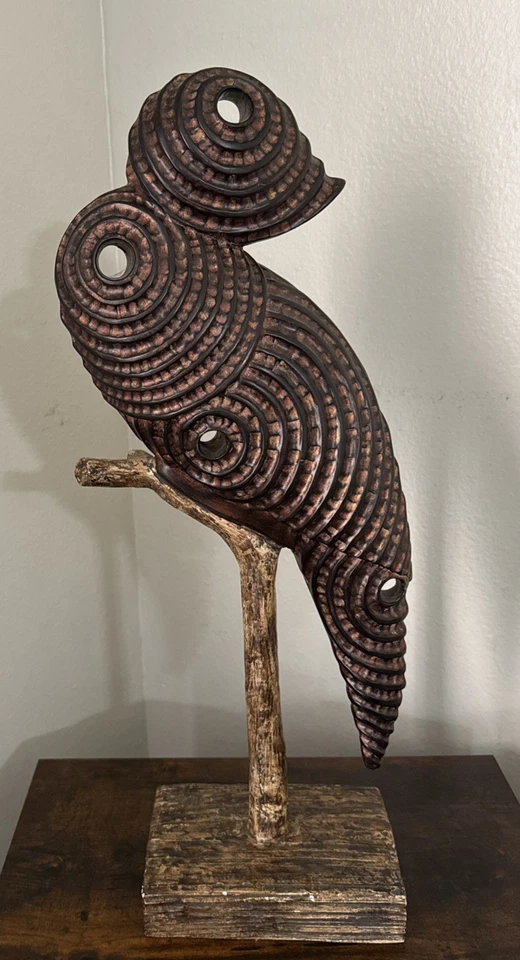 Escultura de pájaros perchados más altos S/2 (19345) Foto 2 de 4