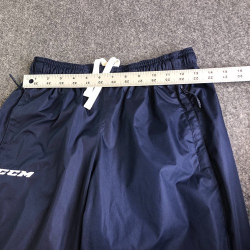CCM Pants Mens Small Blue Hockey Windbreaker Warm Up Ankle Zip Jogger - Picture 7 of 15