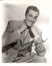 Cesar Romero Signed Vintage 8x10 B&W Glossy Photo  - JSA Authentication