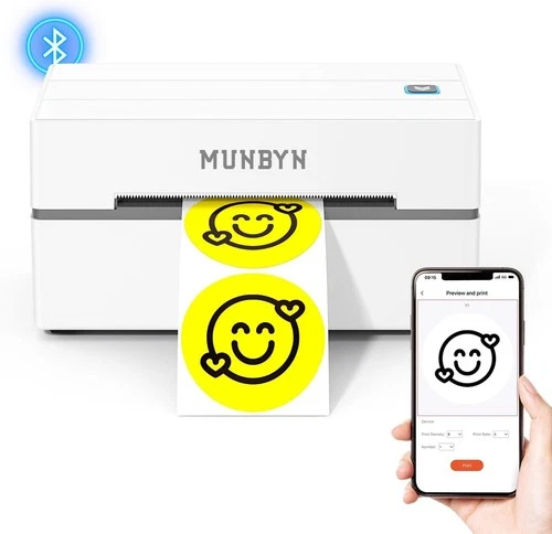 MUNBYN 130B Bluetooth Thermal Label Printer, Wireless 4x6 Shipping Label Printer - product listing photo