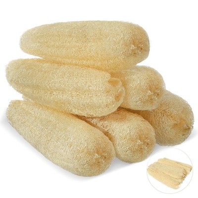 Natural Loofah Sponges for Kitchen Dishes Body Scrubber 11.8 inch,  Pack of 6