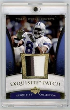 2006 Upper Deck Exquisite Collection Terrell Owens Game Used Prime Patch /30 HOF