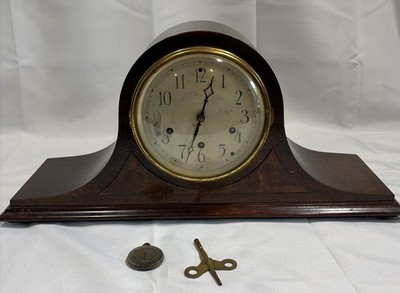 Antique Seth Thomas No 124 8-Day Westminster Chime Mantel Clock w/ Key Works!