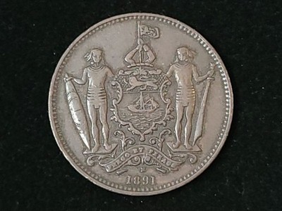British North Borneo 1891-H One Cent KM #2 Very Fine 11219