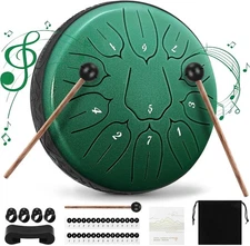 Steel Tongue Drum 11 Note 6 Inches D-Key Tank Drum Handpan Drum Panda Balmy D...