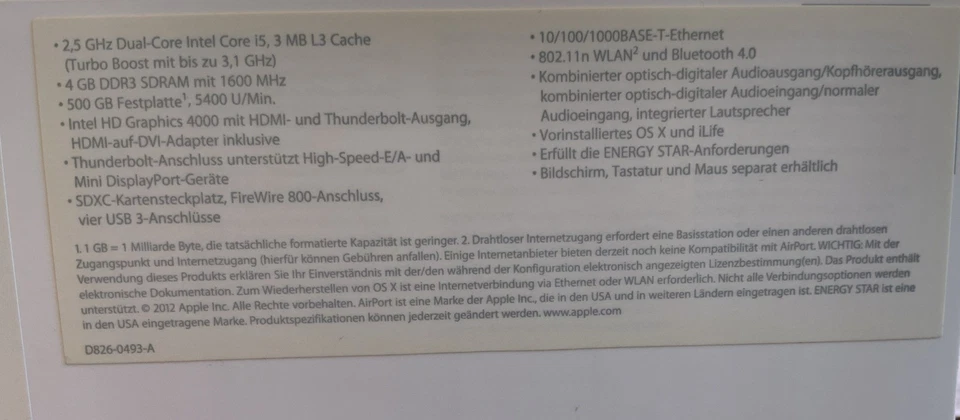 Apple Mac mini A1347 Desktop - MD387D/A (2012) - Bild 2 von 4