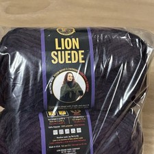 27 30 Lots Yarn Skeins Lion Brand Suede Chenille Eggplant Purple 122 Yds Each