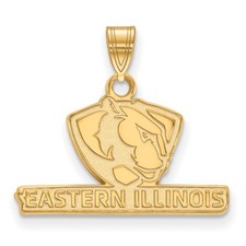 14k Gold LogoArt Eastern Illinois University Small Pendant