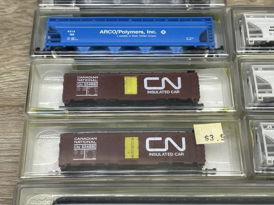 Model Power N Scale 55’ Cylindrical Hopper Refrigerator Coach Car Lot Of 9 - Image 2 of 4