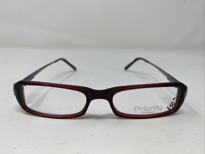 Priority Eyewear NETWORK C3 48-17-135 Burgundy Full Rim Eyeglasses Frame EW79