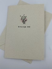 La Dee Da Alien Greeting Card Michel & Co Recycled Paper Weird Humor