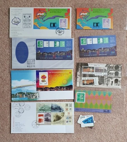 HONG KONG 1990's SELECTION OF FIRST DAY COVER M/SHEET STAMPS MNH