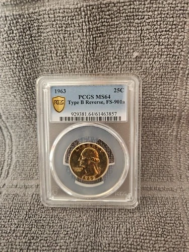 1963 Washington Quarter PCGS MS64 Type B Rev FS-901a