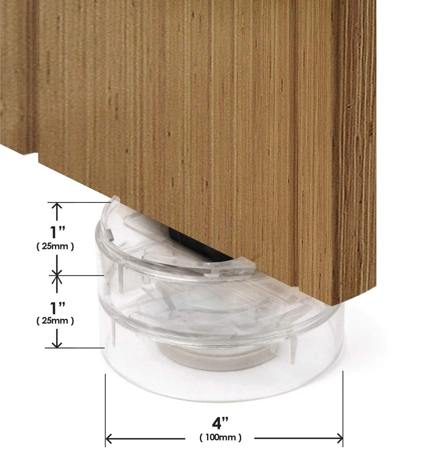 Elevadores de cama CB658 Stack-Its, elevación ajustable de 1", paquete de 8, elevadores transparentes de alta resistencia Foto 4 de 4